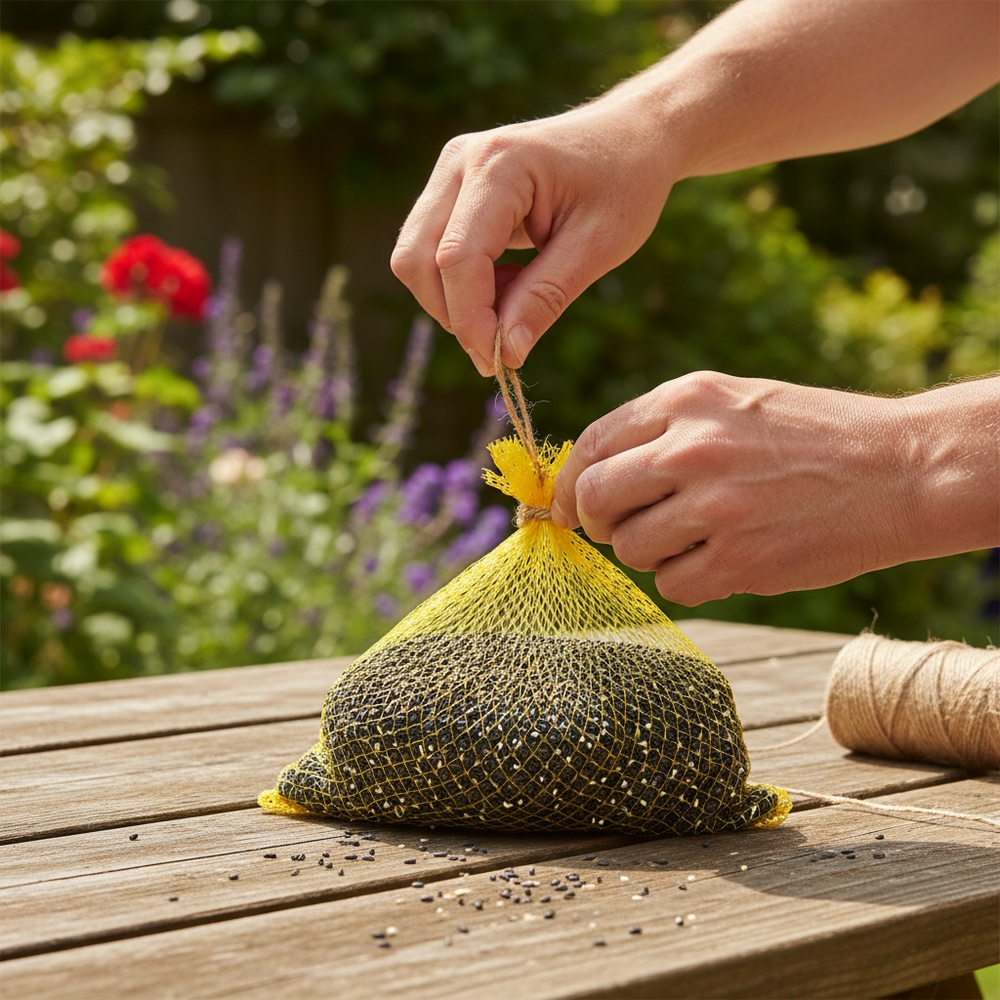 img of DIY Nyjer Socks: How to Make Your Own Thistle Seed Feeders
